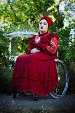 The Dahlia - Crimson Long Dresses Blackwood Castle 