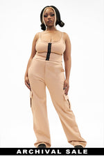 Ponte Cargo Pants - Butterscoth