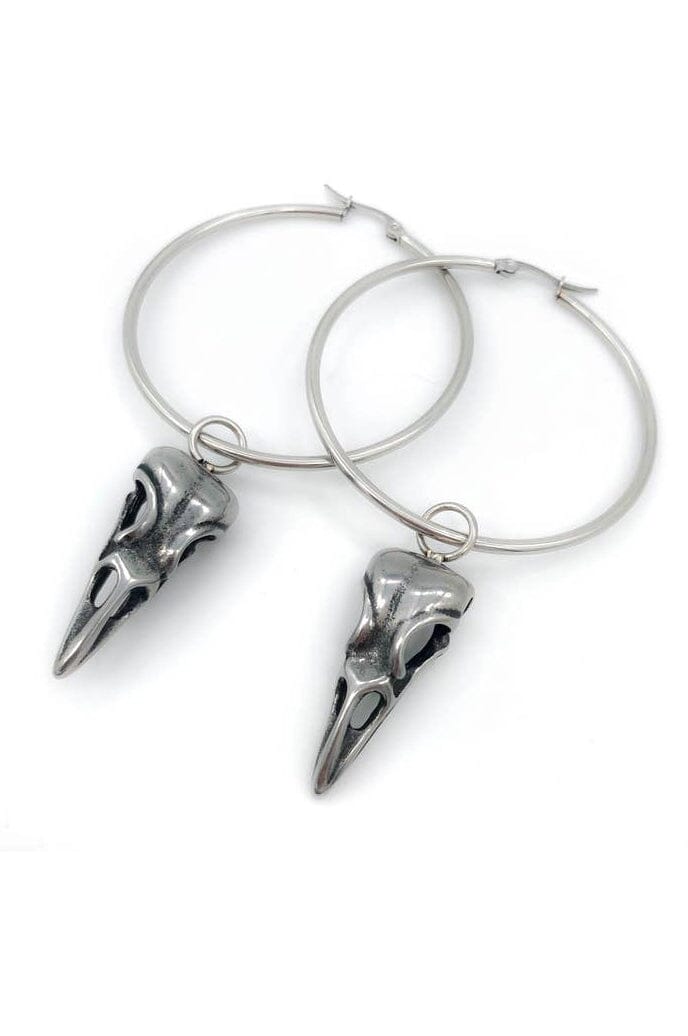 Raven Hoop Earrings Earrings Mysticum Luna 