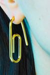 Paper Clip Earring - Gold Earrings STUDIOCULT 