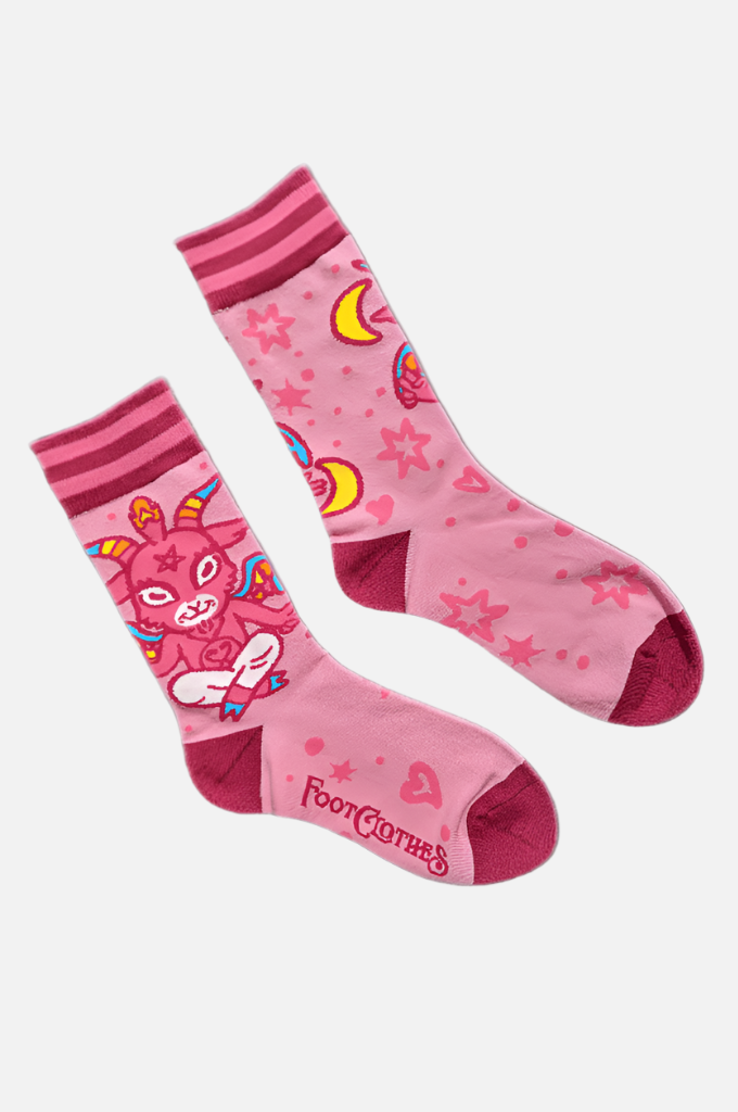 Cute Baphomet Socks Socks FootClothes LLC 