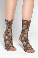 Lavinia Embossed Floral Socks