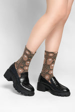 Lavinia Embossed Floral Socks