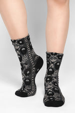 Lavinia Embossed Floral Socks