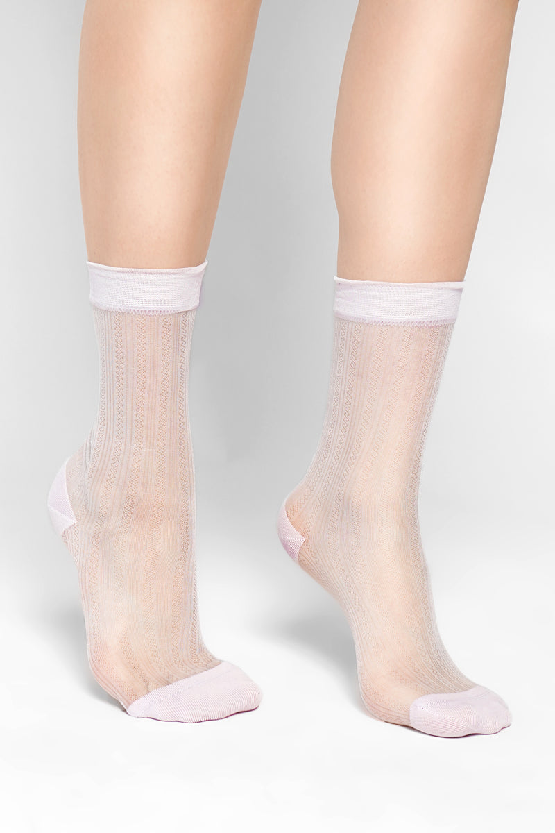 Julianne Stripe Mesh Socks