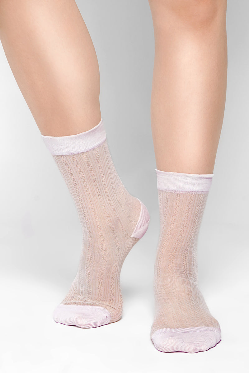 Julianne Stripe Mesh Socks