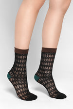 Academia Block Mesh Socks