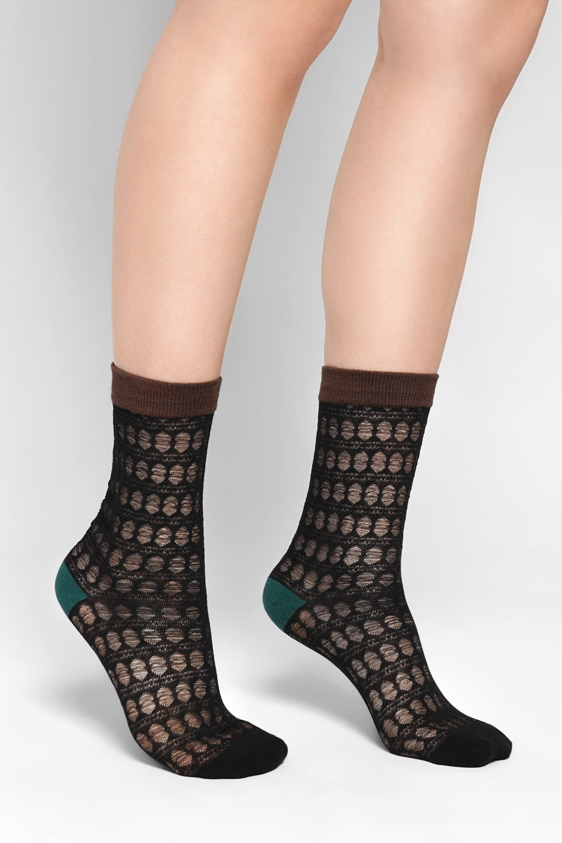 Academia Block Mesh Socks