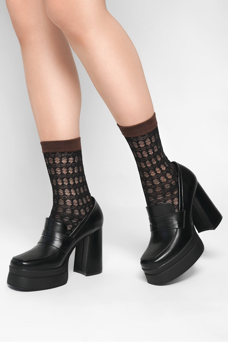 Academia Block Mesh Socks
