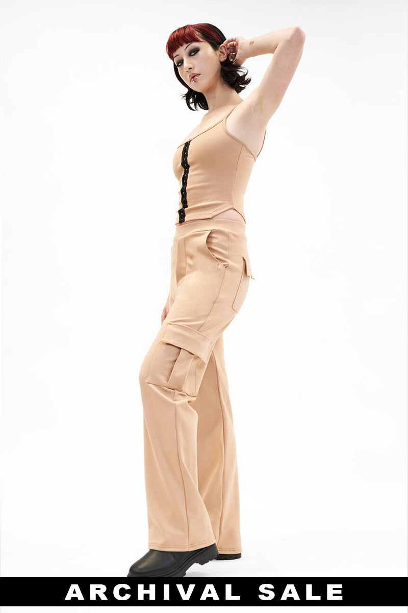 Ponte Cargo Pants - Butterscoth