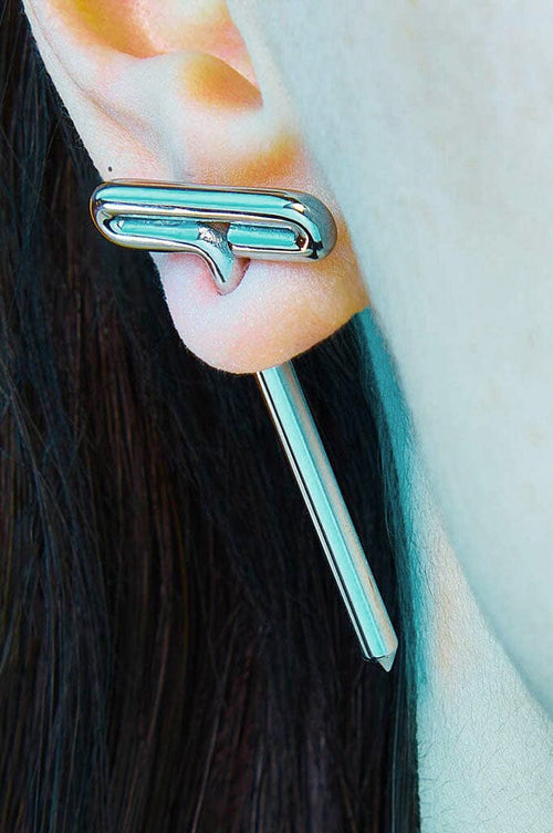 T-Pin Earring - Silver Earrings STUDIOCULT 