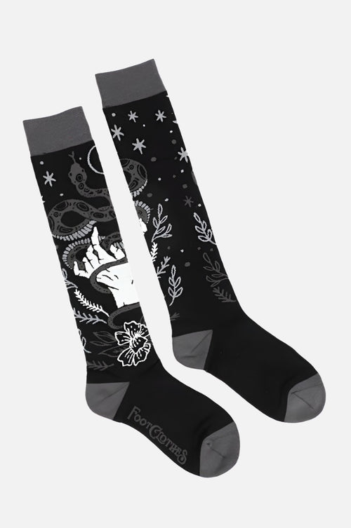 Serpentine Witch Knee High Socks Socks FootClothes LLC 