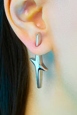 Mini Pierced Star Earring - Silver