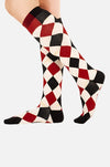 Haunting Harlequin Knee High Socks Socks FootClothes LLC 