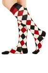 Haunting Harlequin Knee High Socks Socks FootClothes LLC 