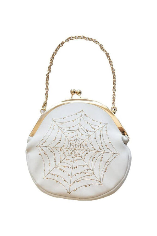 Spiderweb Convertible Clasp Handbag Bags Ectogasm Bone 