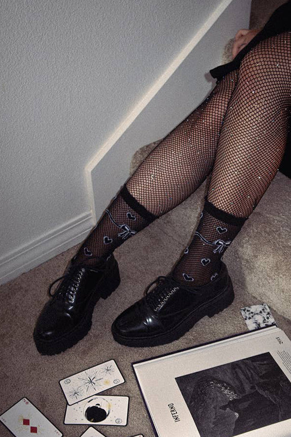 Sheer Heart Socks - Black