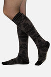 Bat Damask Knee High Socks Socks FootClothes LLC 