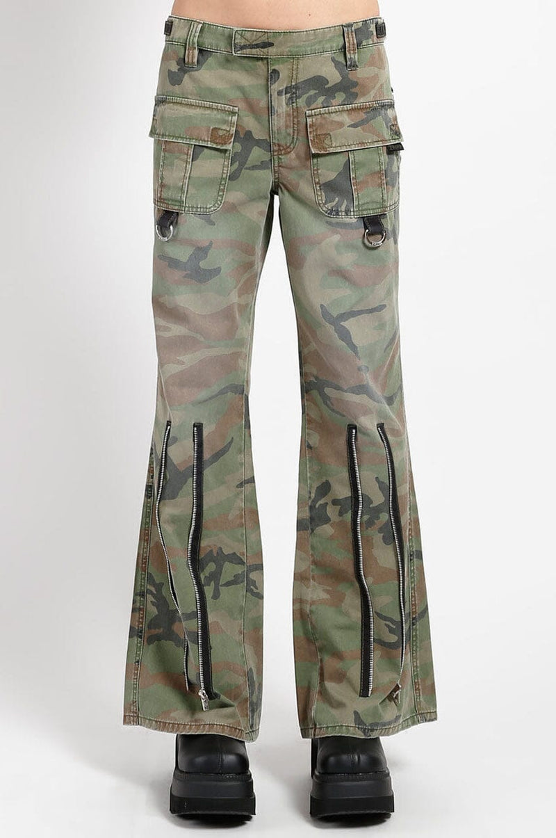 Camo Cargo Flare Pants Bottoms Tripp NYC 