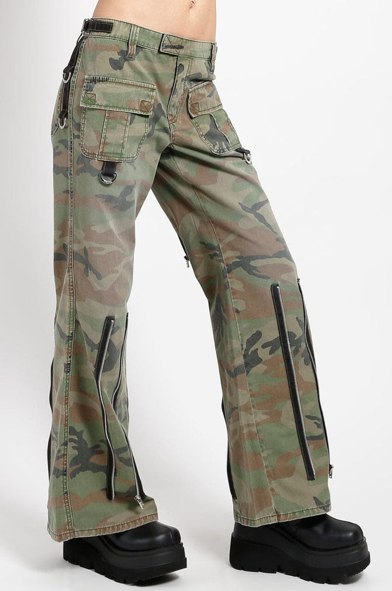 Camo Cargo Flare Pants Bottoms Tripp NYC 