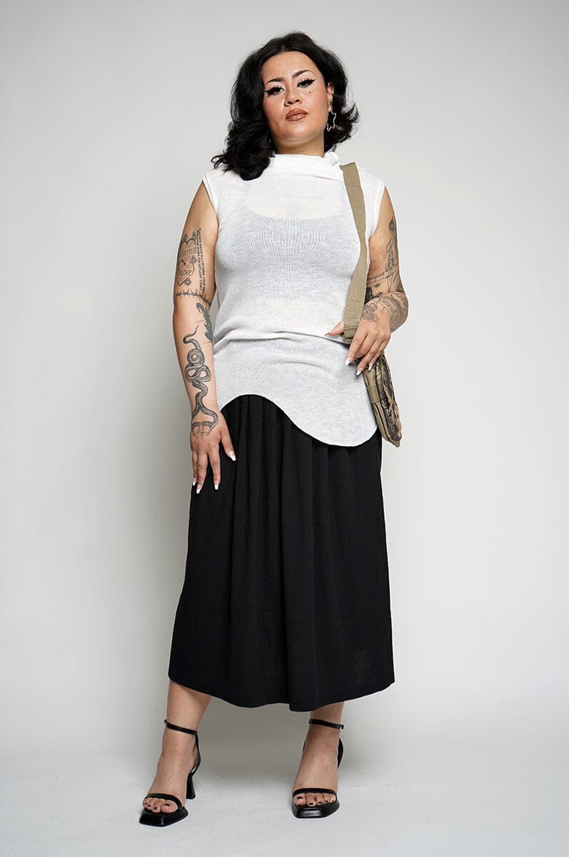 Val Tank - Ivory Open Knit Tank Tops NOCTEX 