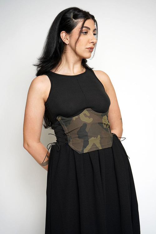 Lace Up Bustier - Limited Edition Bustiers and Corsets NOCTEX XS CAMO 