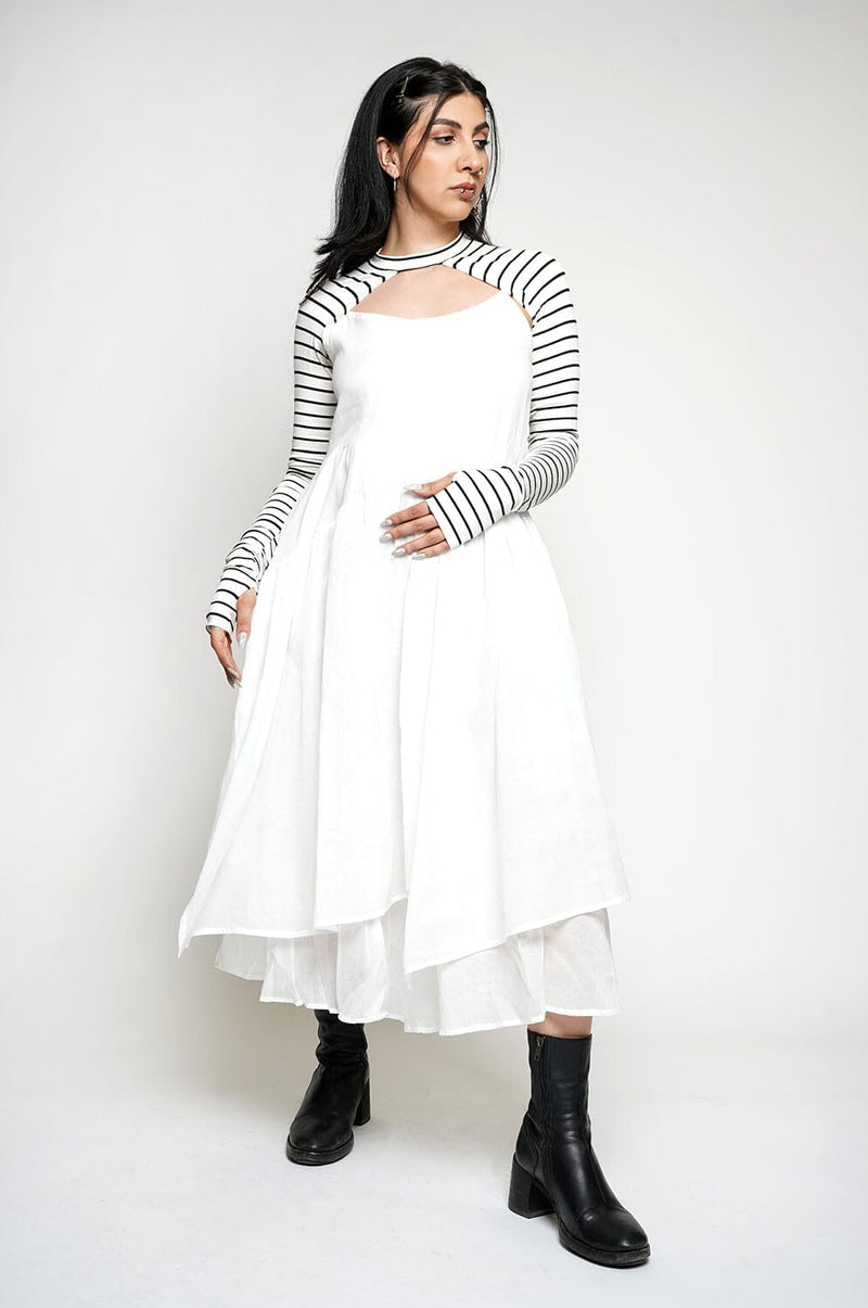 Ayla Shrug - B/W Stripe Shrugs NOCTEX 