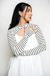 Ayla Shrug - B/W Stripe Shrugs NOCTEX 