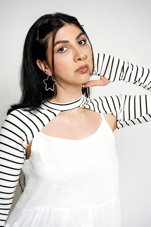 Star Hoop Earrings [925 Silver] Earrings NOCTEX 