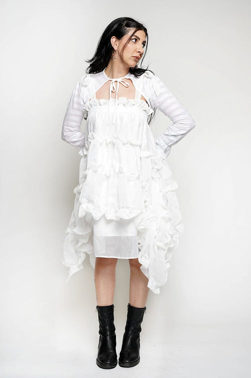 Victoria Shrug - White Stripe Shrugs NOCTEX 