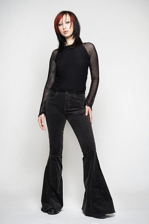Walk With Me Flare Pants - Charcoal