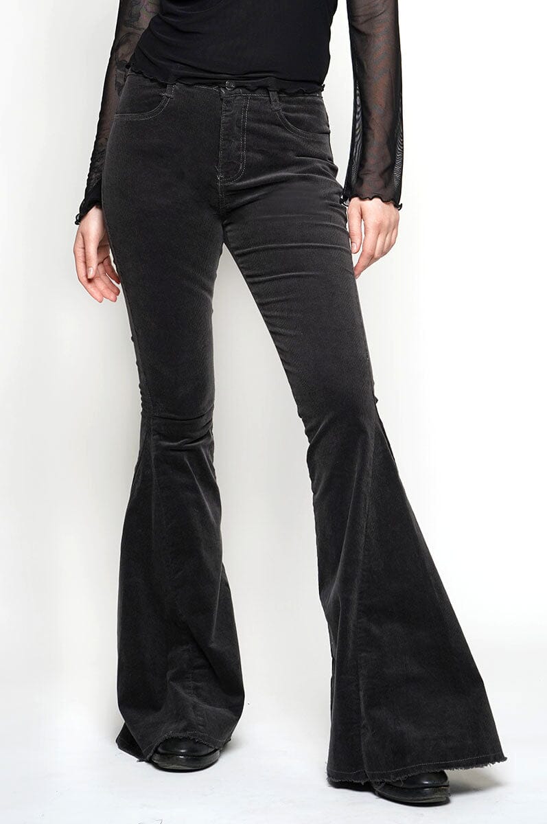Walk With Me Flare Pants - Charcoal Bottoms Saints & Hearts 