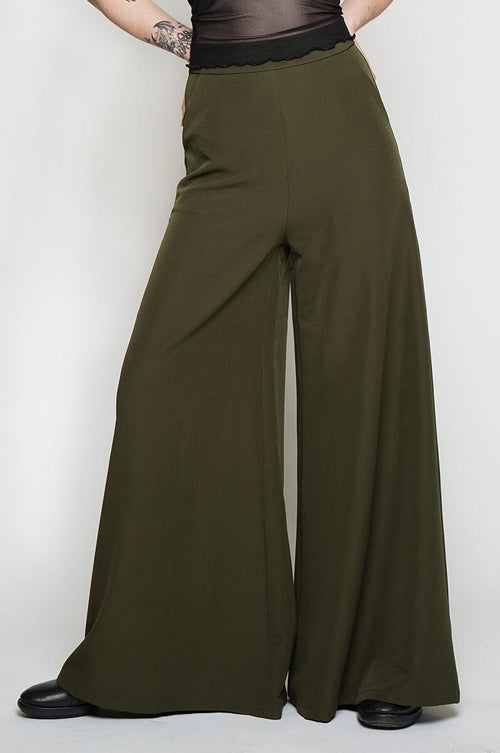 Palazzo Pants - Olive Pants KATAKOMB 