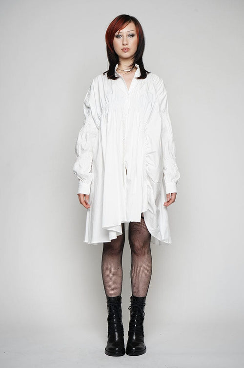 Pleia Shirt Dress - White Short Dresses Madonna & Co 