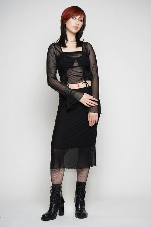 Echo Mesh Top - Black