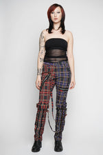 Red/Purple Plaid Bondage Pant Pants Tripp NYC 