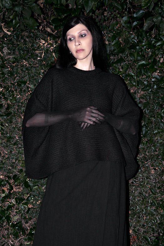 Metropolitan Rib Knit Poncho