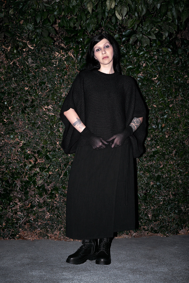 Metropolitan Rib Knit Poncho