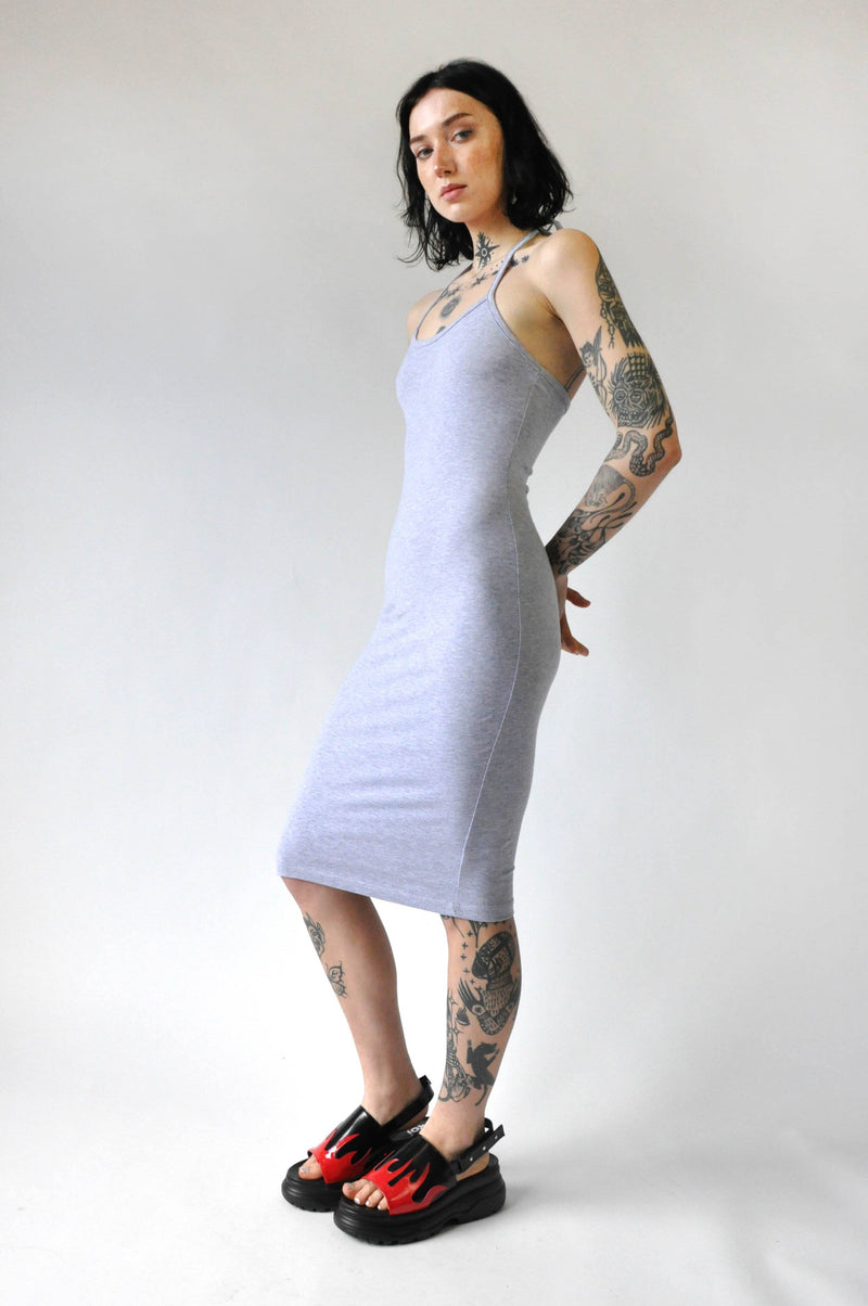 Halter Midi Dress Long Dresses NLT SMALL GREY 
