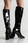 Hypnotize Calf Boots - Black Patent