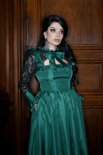 The Ophelia - Emerald Green Long Dresses Blackwood Castle 