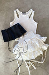 Rag Ballet Skort Mini Skirts Zemeta SMALL White 