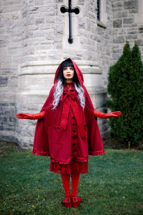 The Elizabeth Cloak - Crimson