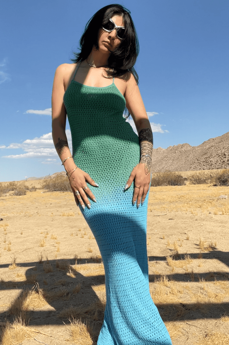 Ocean Reverie Seaside Knit Maxi Dress Long Dresses Fore Collection 