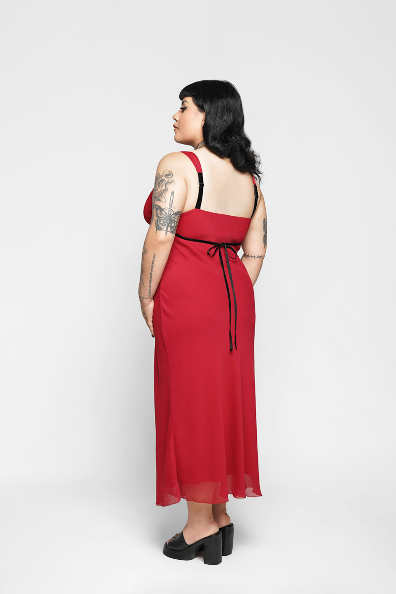 Sylvie Slip Dress - Limited Edition Crimson