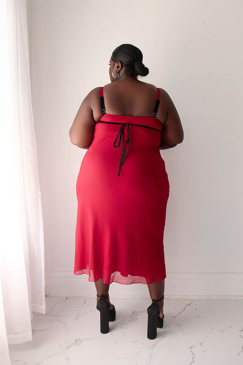 Sylvie Slip Dress - Limited Edition Crimson