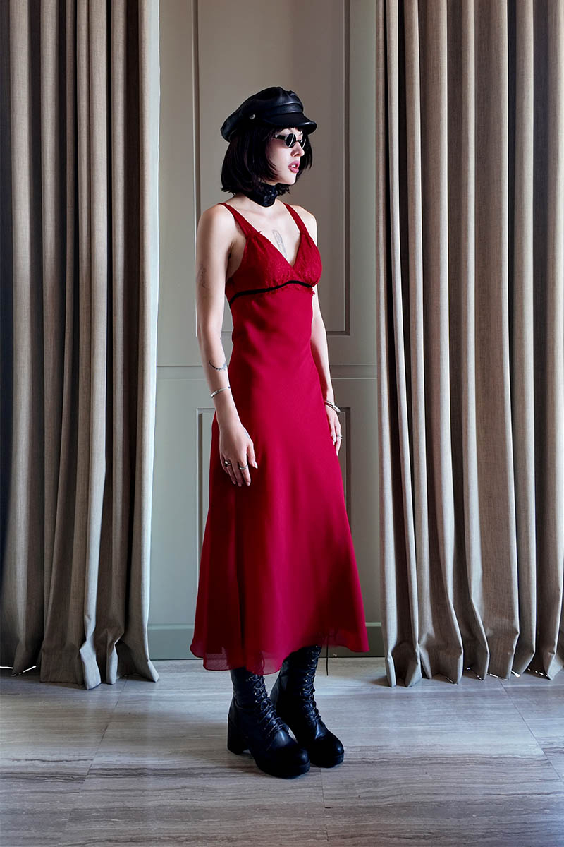 Sylvie Slip Dress - Limited Edition Crimson
