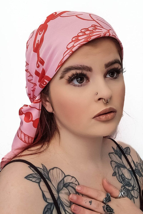 Chained Up Cupid Bandana HeadScarf Scarves Mysticum Luna 