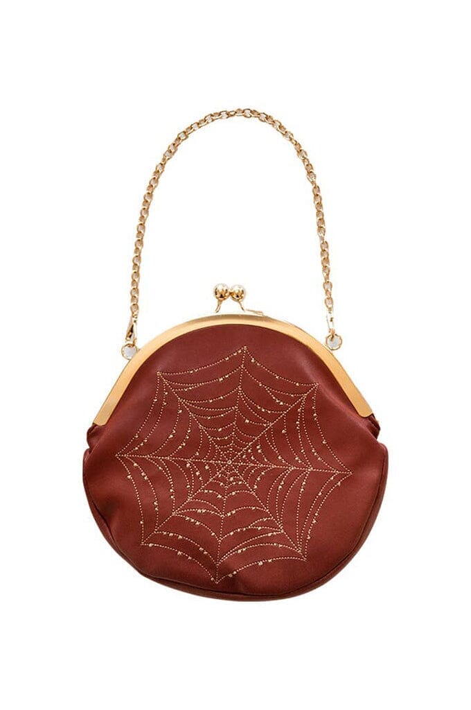 Spiderweb Convertible Clasp Handbag Bags Ectogasm Cognac 