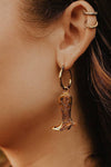 Hoedown Cowboy Boot Hoop Earrings Earrings Mysticum Luna 